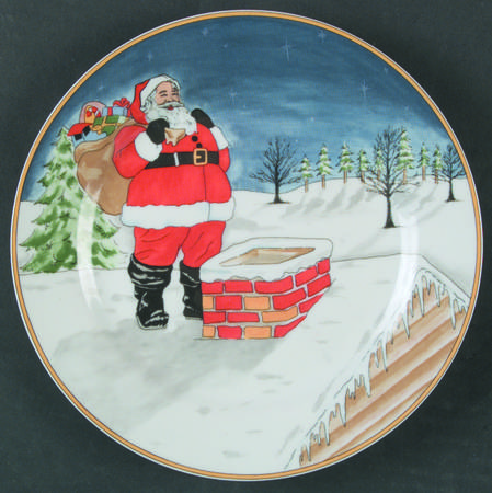 Winter Village Salad/Dessert Plate