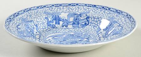 Chinese Bird Large Rim Soup Bowl
