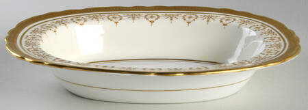 Gold Dowery 10" Oval Vegetable Bowl