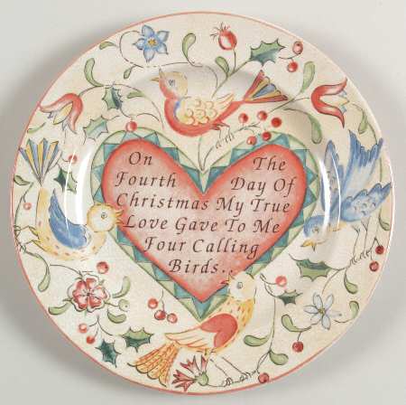 Twelve Days of Christmas Salad Plate