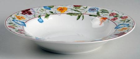 Floral Vine Rim Soup Bowl