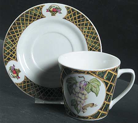 Lattice Fruit Flat Cup & Saucer Set