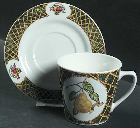 Lattice Fruit Flat Cup & Saucer Set