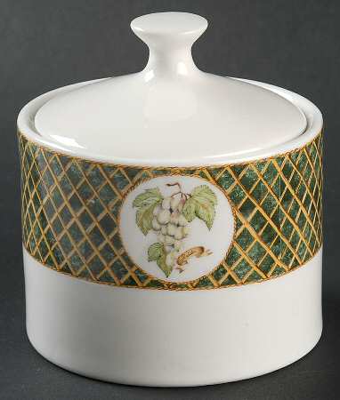 Lattice Fruit Sugar Bowl & Lid