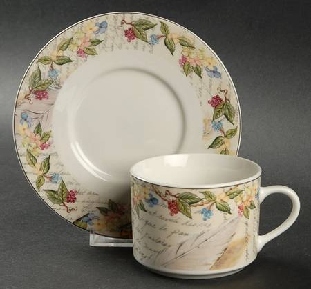 Morning Song Flat Cup & Saucer Set