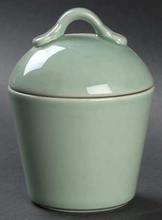 Sculptura Celadon Sugar Bowl & Lid by Arita
