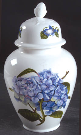 Chelsea Flowers Small  Oak Vase & Lid