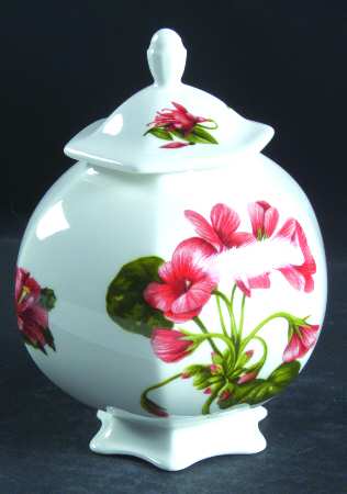 Chelsea Flowers Covered Caddy Hexagonal Large