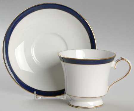 Meridian Cobalt Footed Cup & Saucer Set