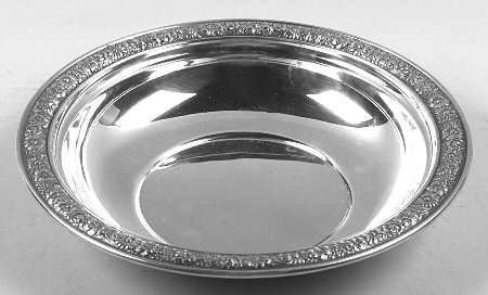 Bridal Bouquet (Sterling, Hollowware) Medium Sterling Round Vegetable Bowl