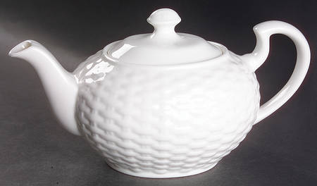 Belleek Basketweave Teapot & Lid
