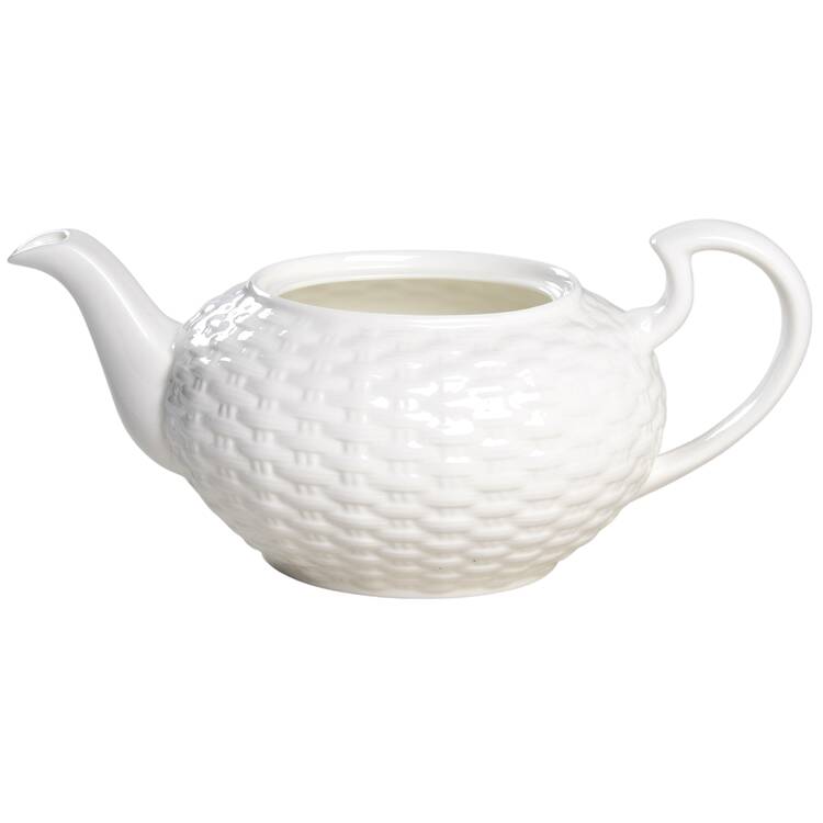 Belleek Basketweave Teapot No Lid