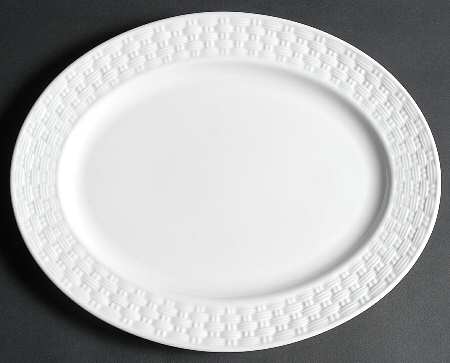 Belleek Basketweave 13" Oval Serving Platter