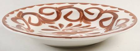 Puebla Brown Large Rim Soup Bowl