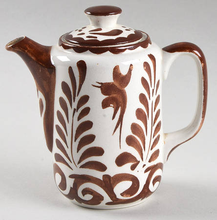 Puebla Brown Miniature Coffee Pot & Lid