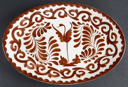 Puebla Brown 12" Oval Serving Platter