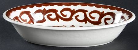 Puebla Brown 10" Oval Vegetable Bowl