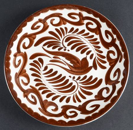 Puebla Brown Coupe Luncheon Plate