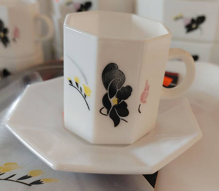 Anais Flat Demitasse Cup & Saucer Set