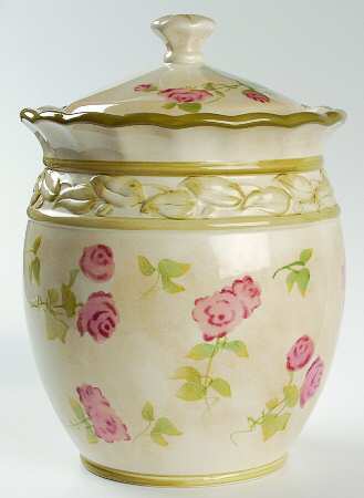 Cheri's Roses Medium Canister & Lid