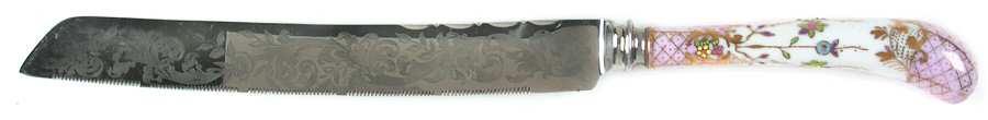 Floraine (Pink) Cake Knife/Server with Stainless Blade
