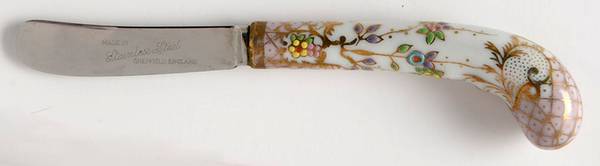 Floraine (Pink) Hollow Handle Butter Spreader