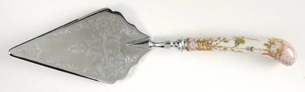 Floraine (Pink) Pie & Cake Server with Stainless Blade