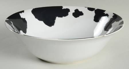 Cowhide 10" Round Vegetable Bowl