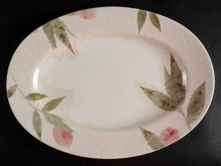 Paper Rose 14" Oval Serving Platter