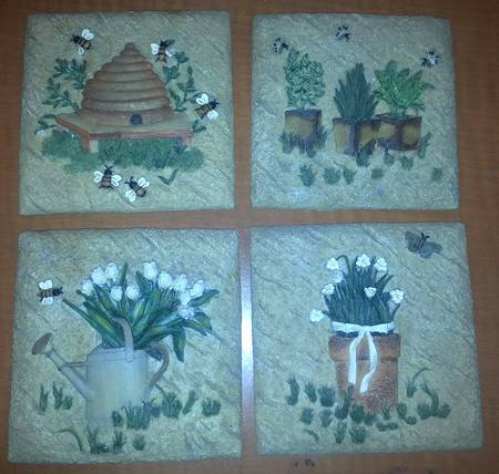 Cheri's Garden 5" Wall Tile
