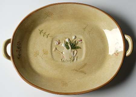 Cheri's Garden 15" Oval Serving Platter