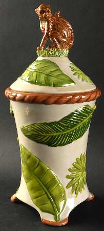 Monkey Cookie Jar & Lid