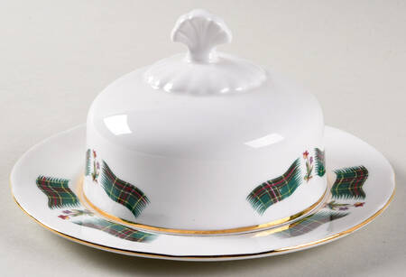 Newfoundland Tartan Round Covered Butter by Adderley