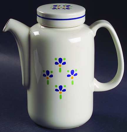 Fresh Flowers Coffee Pot & Lid