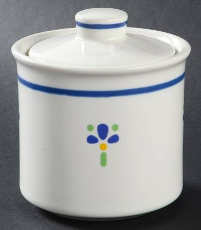 Fresh Flowers Sugar Bowl & Lid