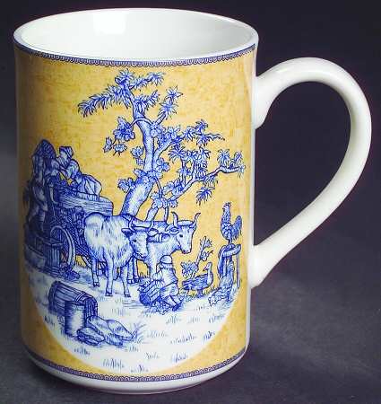 English Toile Blue Mug