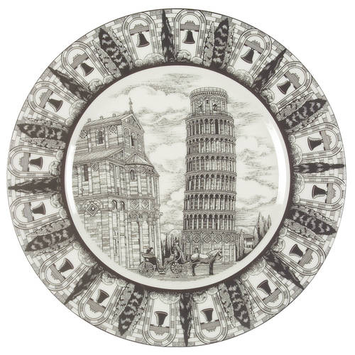 Slice of Life Tower of Pisa Dinner Plate