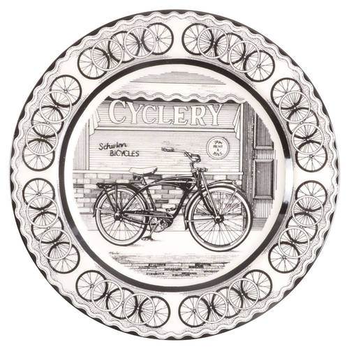 Slice of Life Cycle Shop Salad Plate