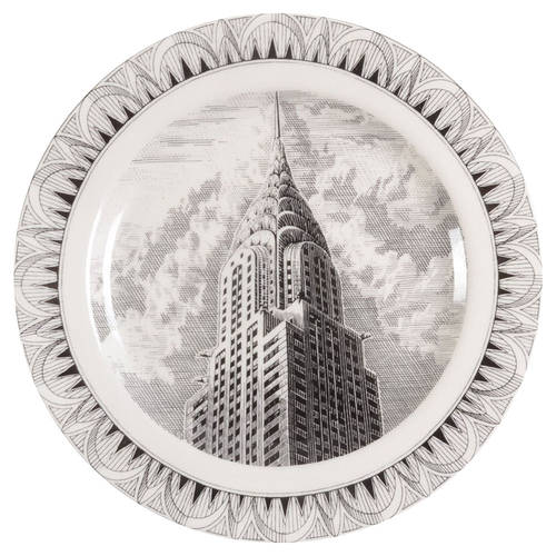 Slice of Life Chrysler Building Salad Plate