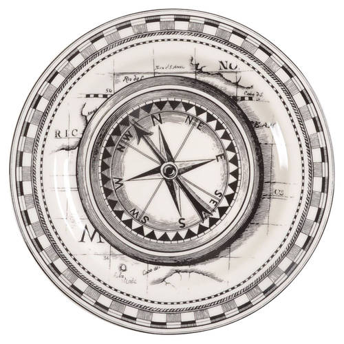 Slice of Life Nautical Compass Salad Plate