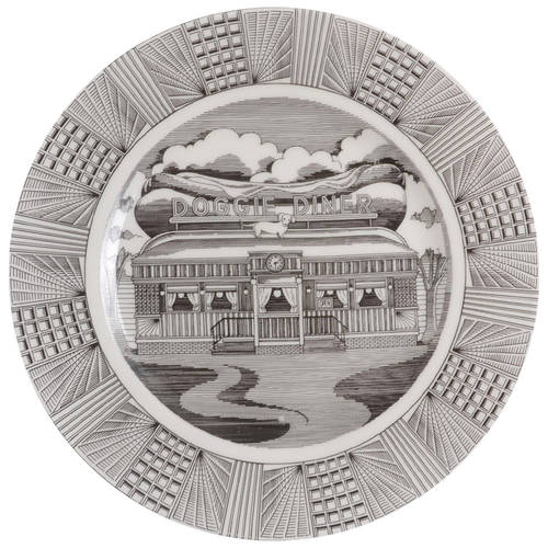 Slice of Life Doggie Diner Dinner Plate