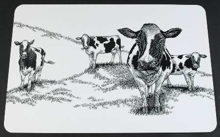 Slice of Life Cows Plastic Placemat