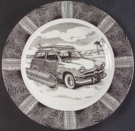Slice of Life Surf Woody Dinner Plate