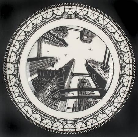 Slice of Life Metropolis Dinner Plate