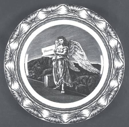 Slice of Life Hitchhiking Angel Dinner Plate