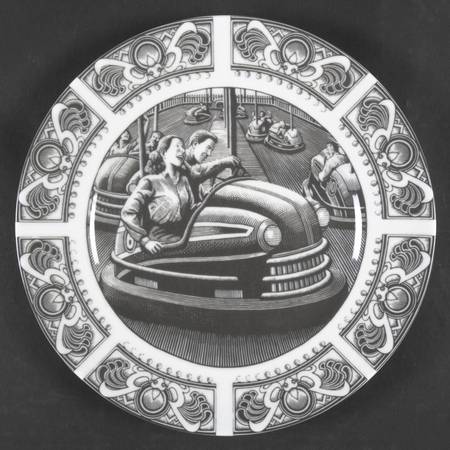 Slice of Life Bumper Cars Dinner Plate