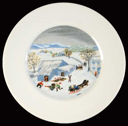 Grandma Moses Show Or Decorative Plate (Charger)