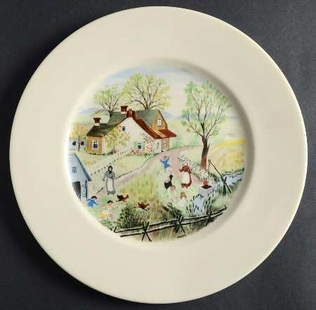Grandma Moses Show Or Decorative Plate (Charger)