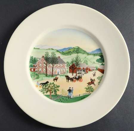 Grandma Moses Show Or Decorative Plate (Charger)