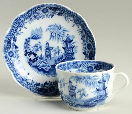 Singapore Flat Cup & Saucer Set